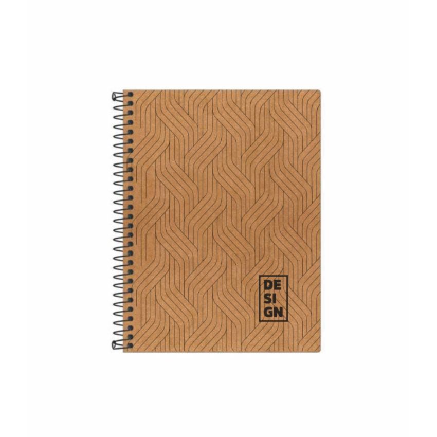 Caderno Espiral Universitario Kraft Capa Flex 80fls 8000r Romitec