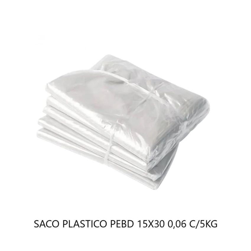 Saco Plastico Pebd 15x30 0,06 C/5kg Airoplast