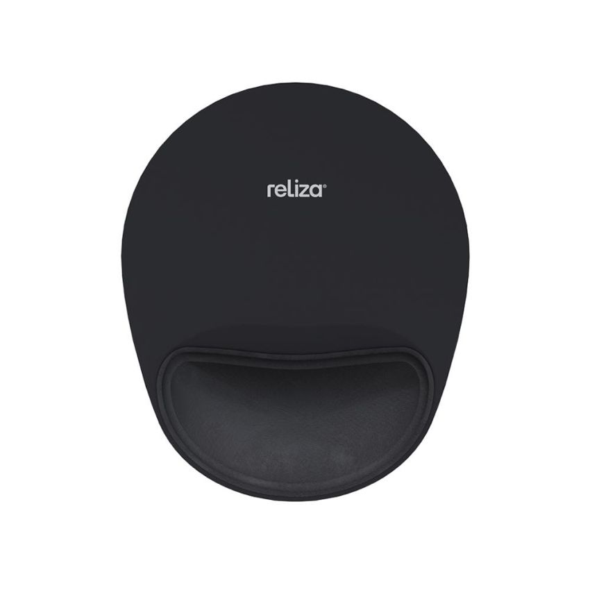 Mouse Pad Ergonomico Espuma Confort Preto 7 Reliza