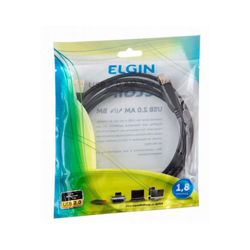 Cabo Para Impressora Usb 2.0 Am-bm 1,8 Metros 46rcusb2ab00 Elgin