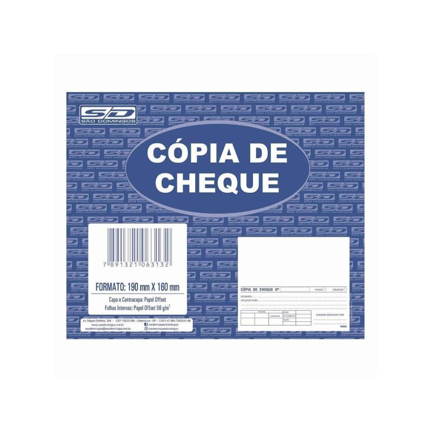 Copia de Cheque 6313-1 Branco 100fl  Sao Domingos
