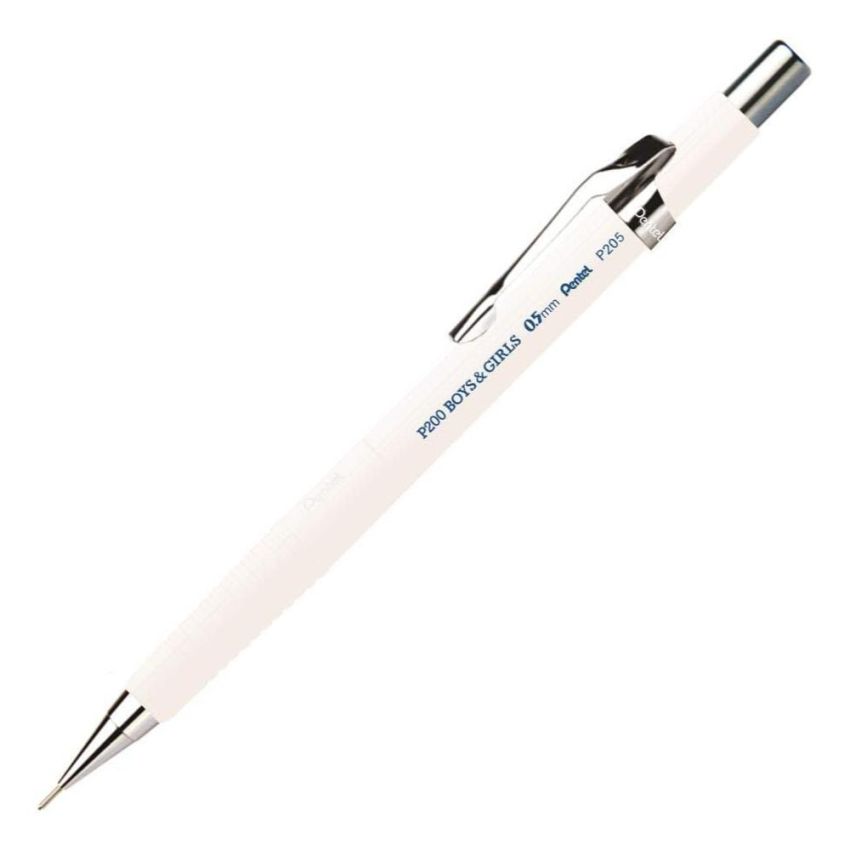 Lapiseira 0,5mm P205w Corpo Branco  Pentel