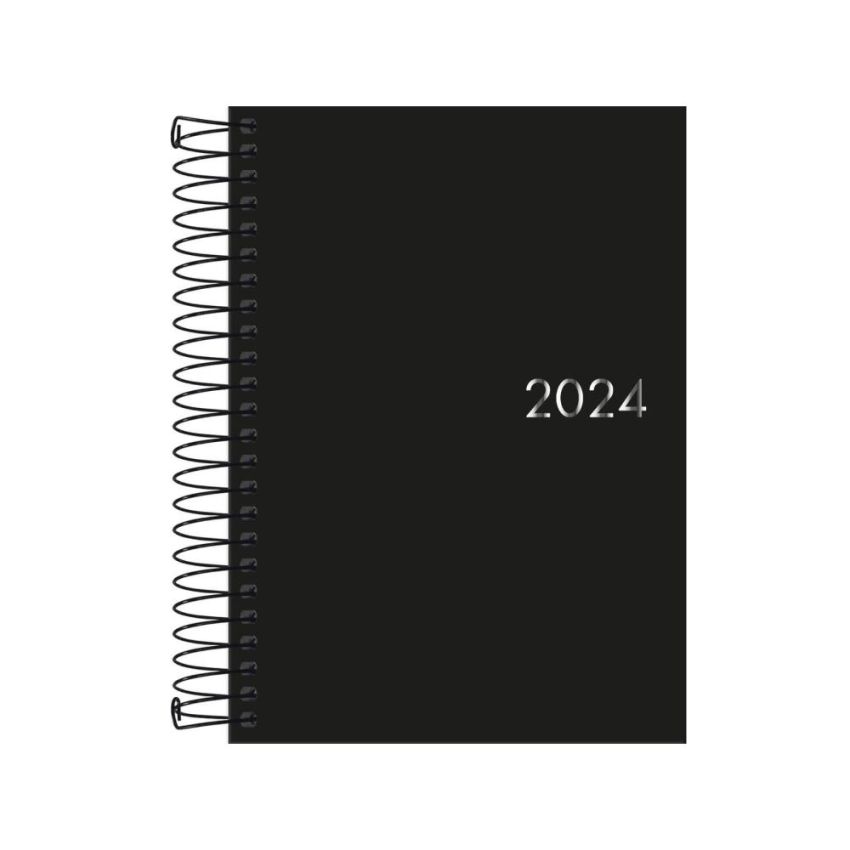 Agenda Espiral Executiva Diaria 12,9x18,7cm 2024 Napoli 130095 Tilibra