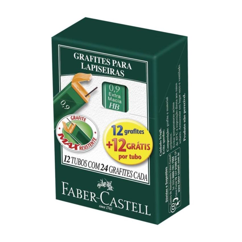 Grafite 09mm Tmg 09-hb c/ 12 +12 Gratis  Faber