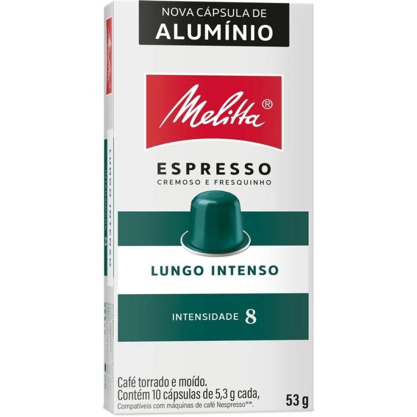 Capsula Aluminio Cafe Espresso Lungo Intenso c/ 10 Und Melitta