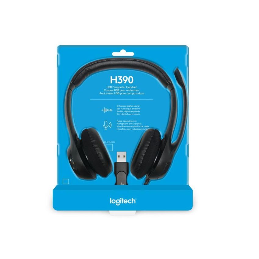 Headset C/fio Usb H390 Preto Logitech