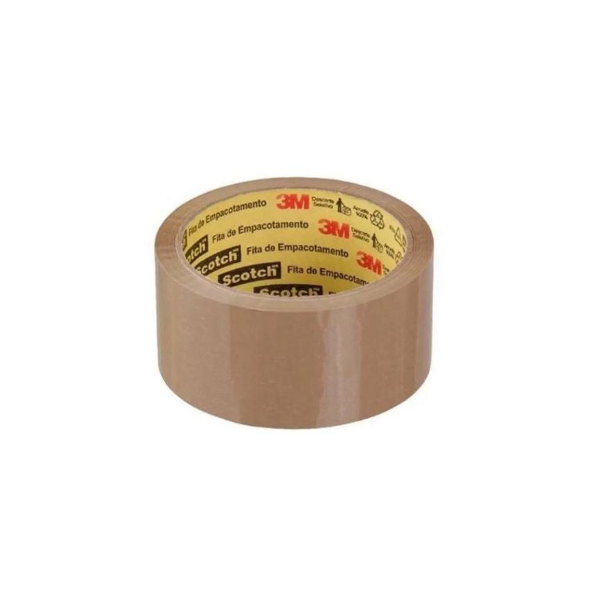 Fita Adesiva de Empacotamento Scotch 45mm x 45m Marrom 5802 3m
