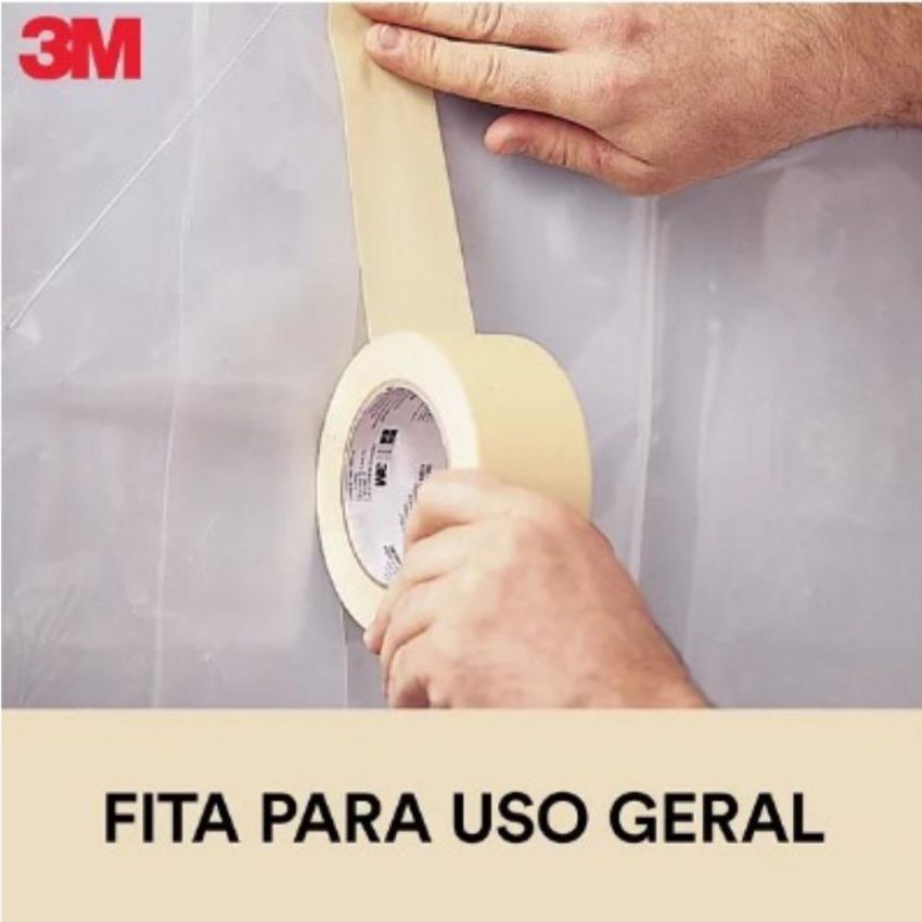 Fita Crepe 101la Uso Geral Rolo 48mmx50m 3m