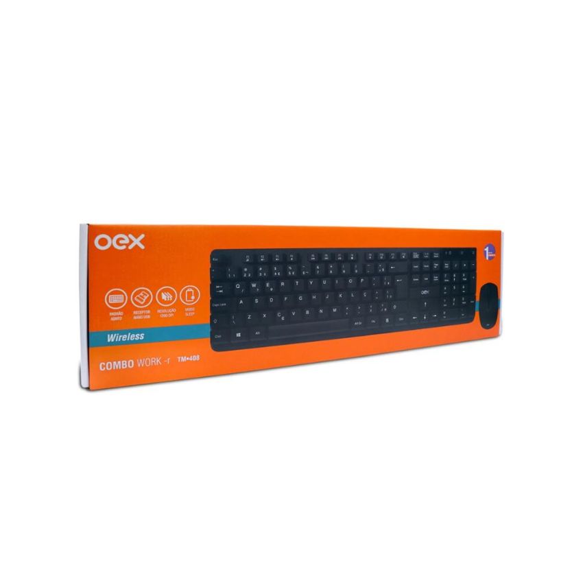 Kit Teclado + Mouse S/fio Usb Tm408 Preto 48.8107 Oex