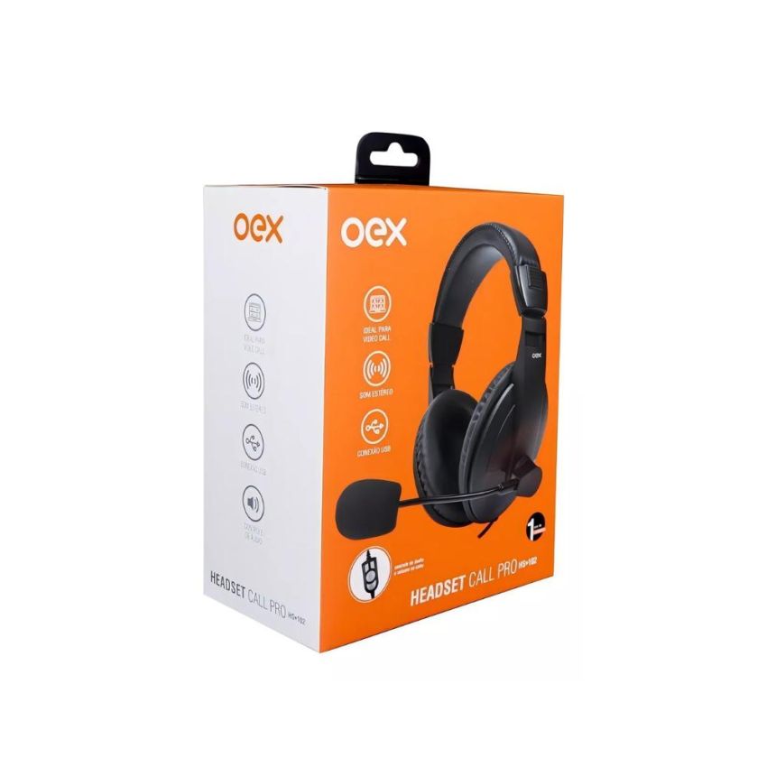 Headset C/fio Usb c Hs102 Preto 48.5963 Oex