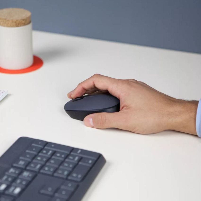 Kit Teclado + Mouse S/fio Usb Mk295 Grafite Logitech