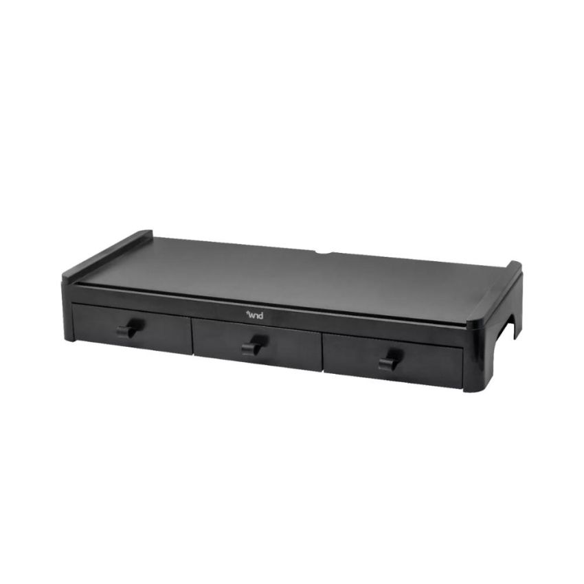 Suporte Plastico Para Monitor c/ 3 Gavetas Preto Or5061 Brw