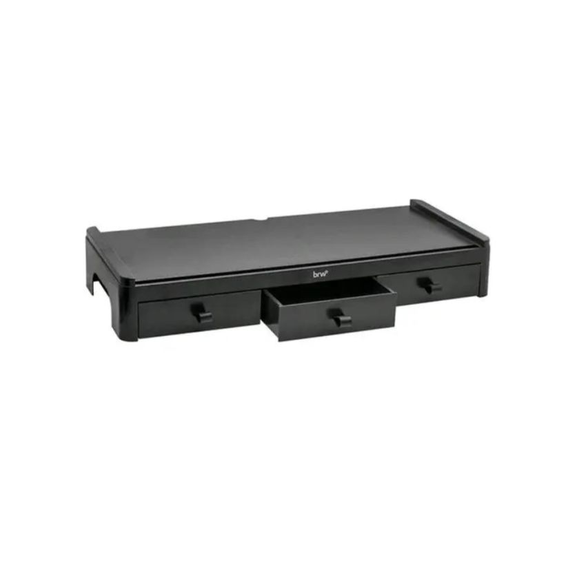 Suporte Plastico Para Monitor c/ 3 Gavetas Preto Or5061 Brw