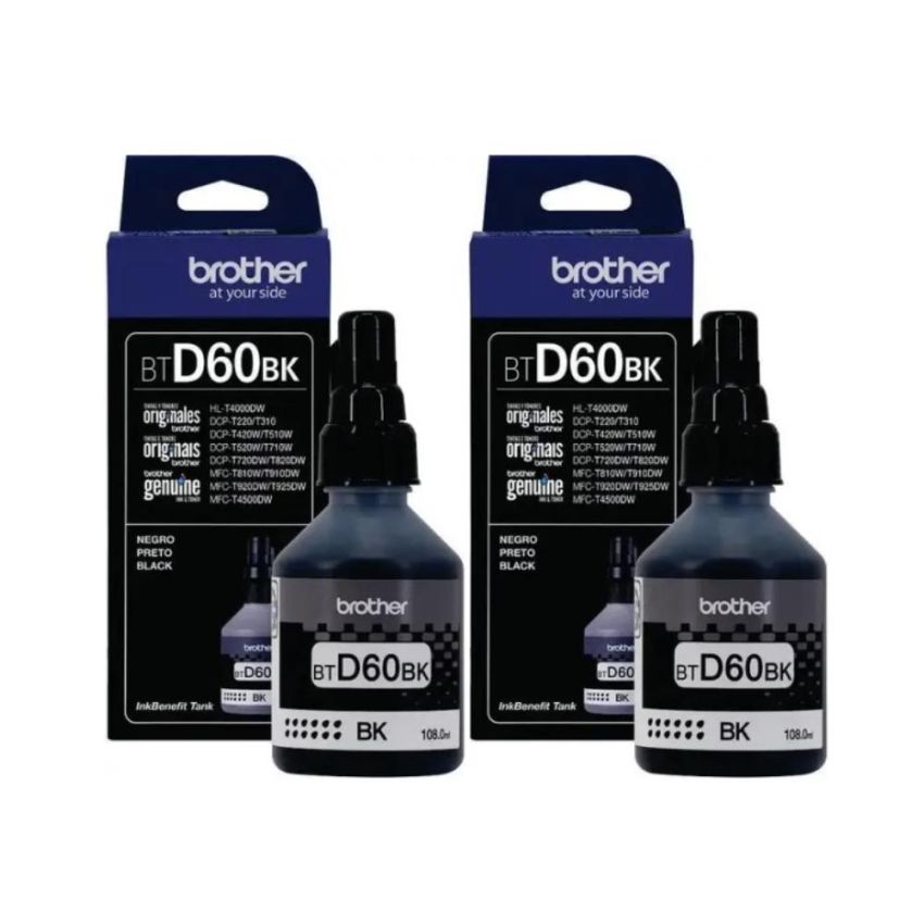 Garrafa de Tinta Preta Btd60bk Brother