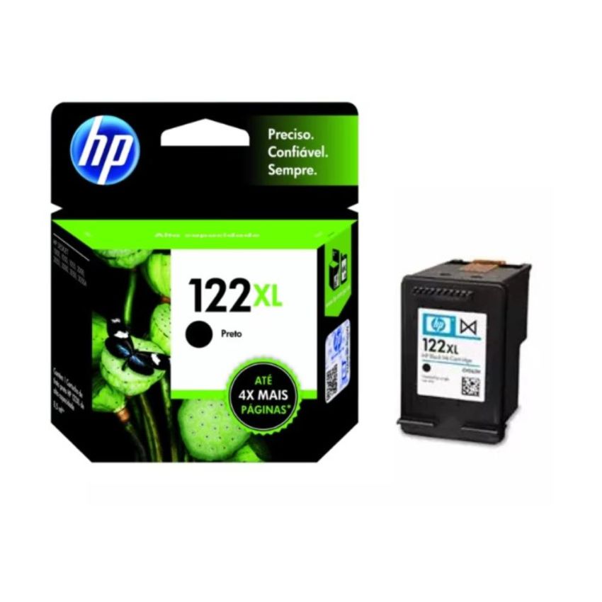 Cartucho de Tinta Original hp 122xl Preto Alto Rendimento Ref Ch563hb  hp