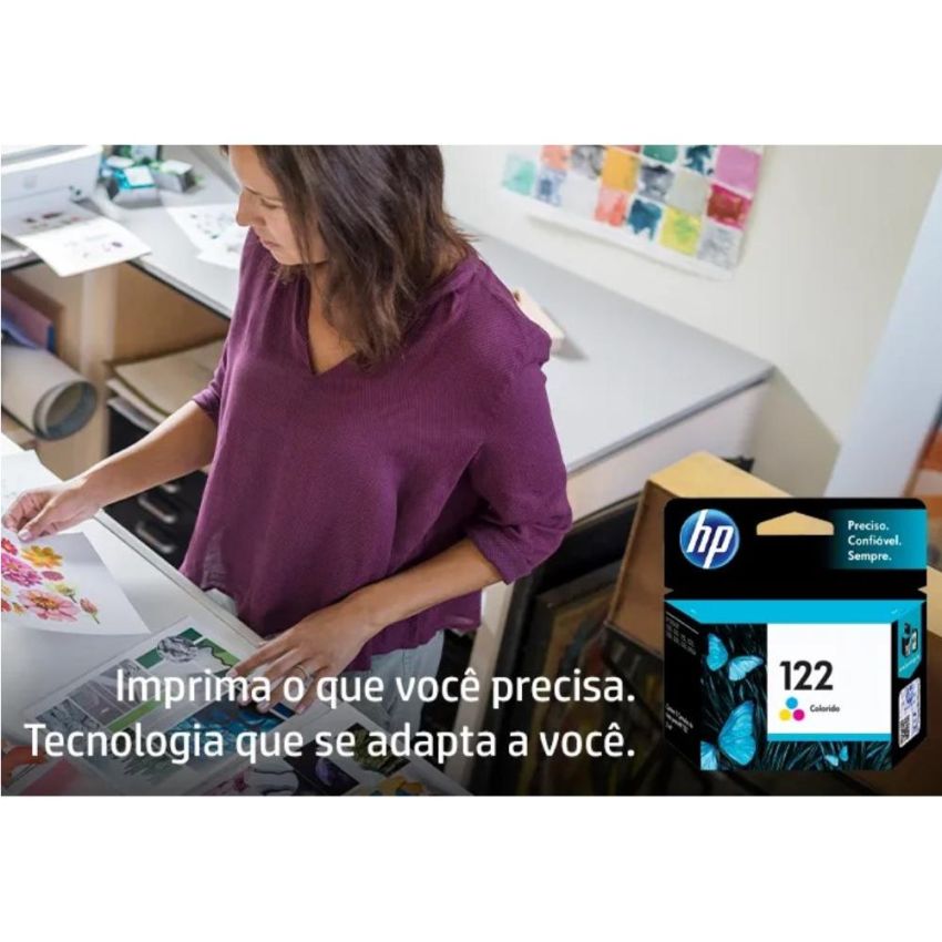 Cartucho de Tinta Original hp 122  Colorido Ref Ch562hb hp