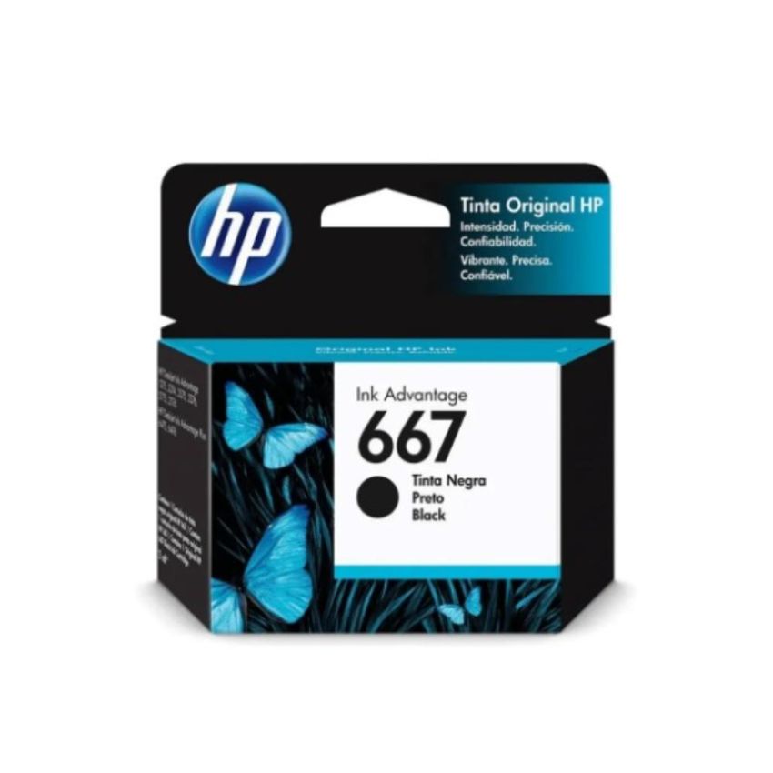 Cartucho de Tinta Original hp  667 Preto 3ym79ab  hp
