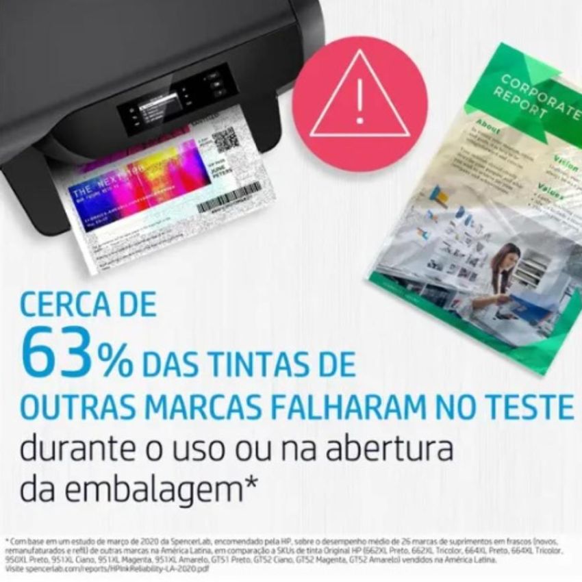 Cartucho de Tinta Original hp 954xl Ciano Alto Rendimento Ref L0s62ab hp