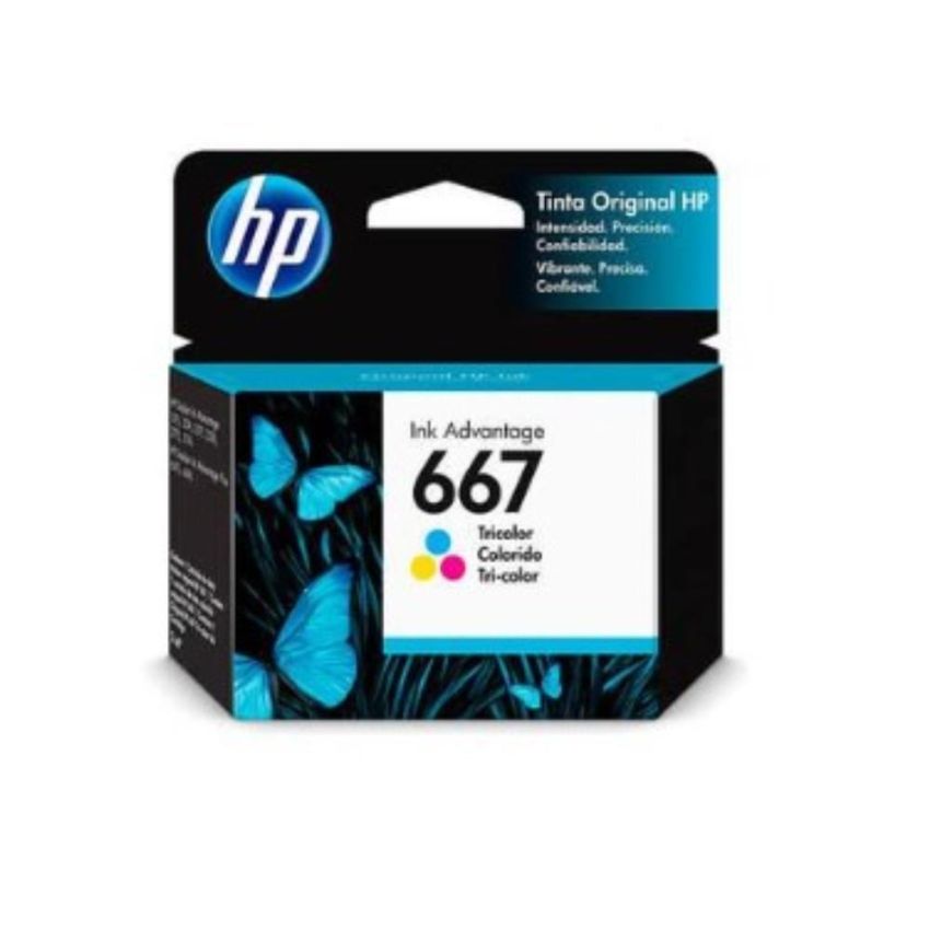 Cartucho de Tinta Original hp  667 Colorido 3ym78ab  hp