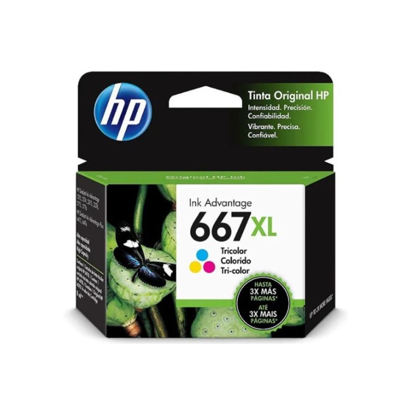 Cartucho de Tinta Original hp  667xl Colorido 3ym80ab  hp