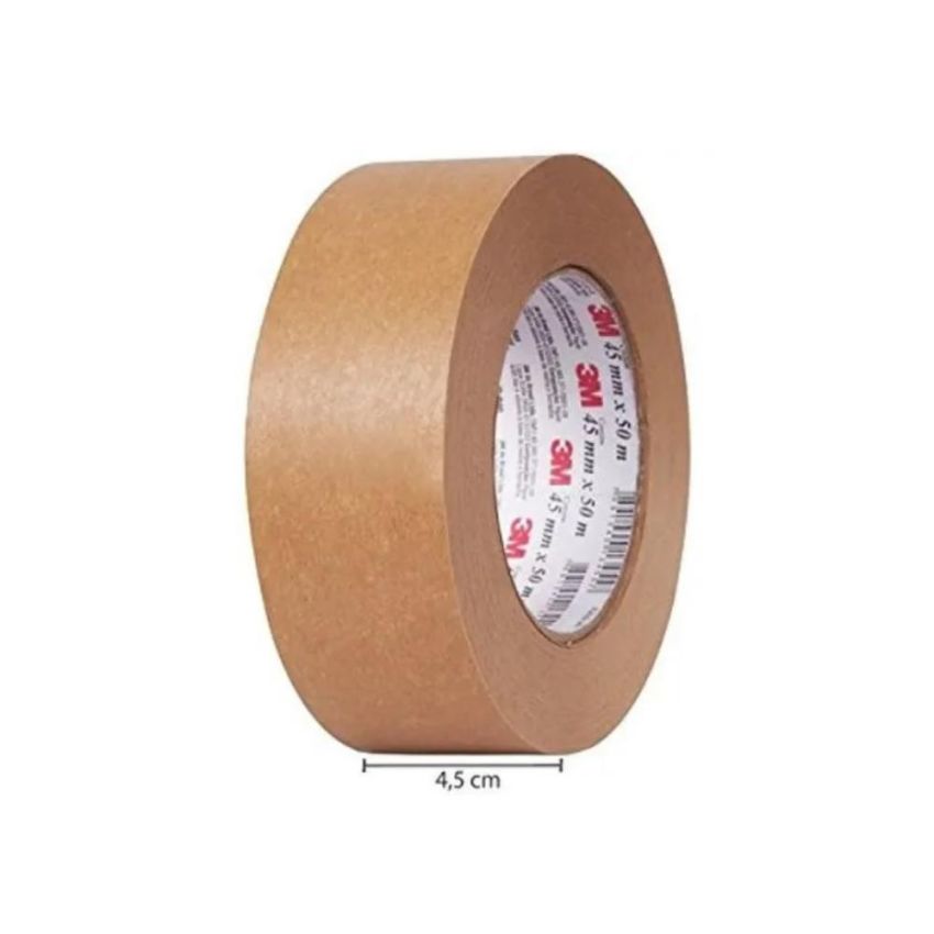Fita Adesiva de Empacotamento Scotch Papel Kraft 48mm x 50m Marrom 3777 3m