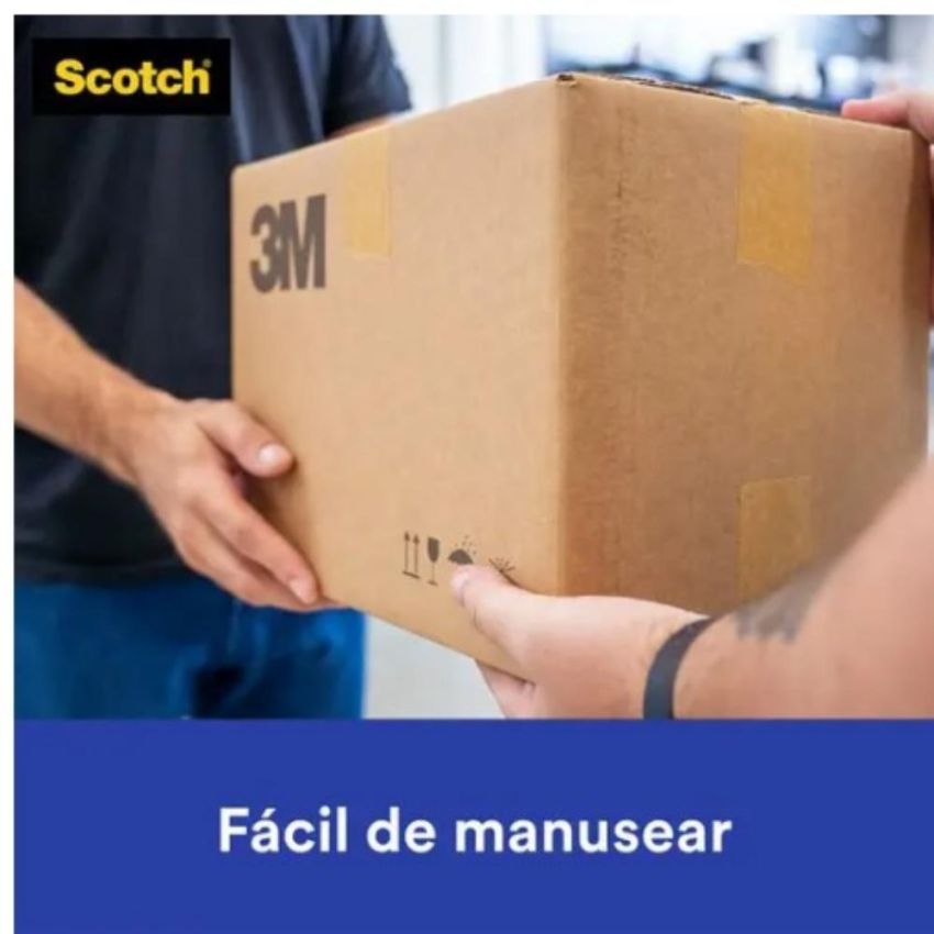 Fita Adesiva de Empacotamento Scotch Papel Kraft 48mm x 50m Marrom 3777 3m