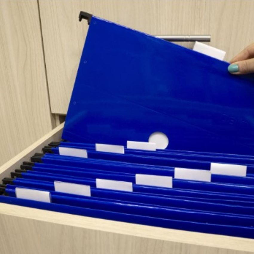 Pasta Suspensa Delloplus Plastificada c/ Grampo Azul 0099 Dello