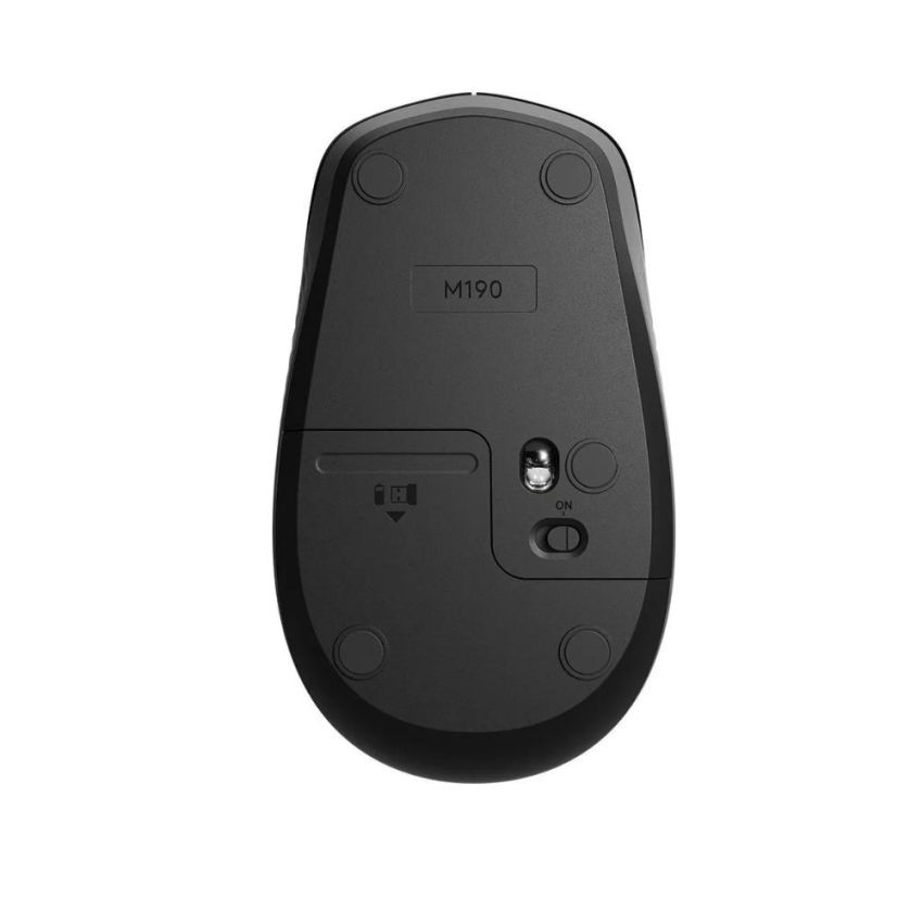 Mouse Optico S/fio 3 Botoes Usb M190 Cinza Logitech