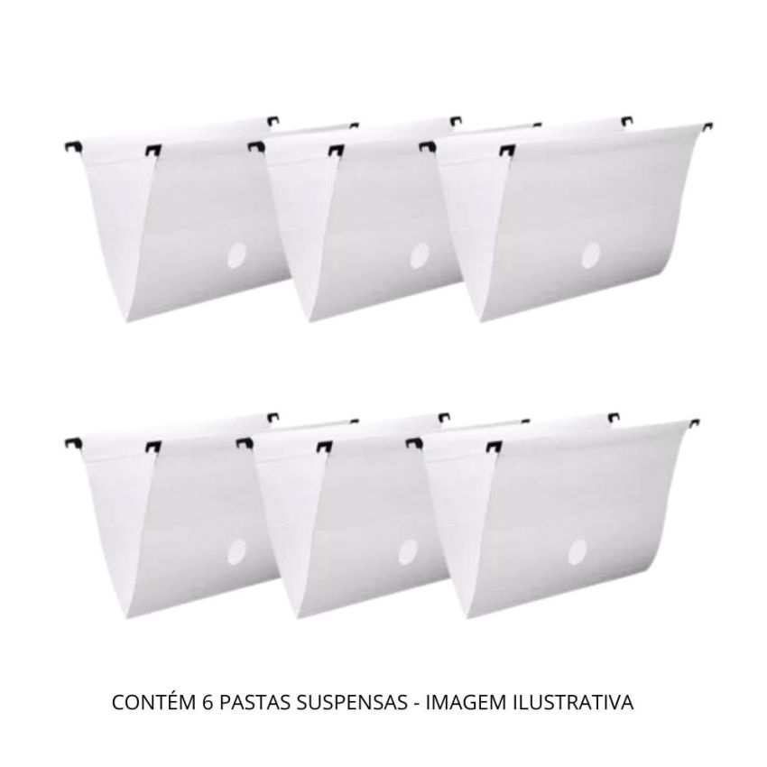 Organizador Dellocolor c/ 6 Pastas Suspensas Delloplus Cristal 0320 Dello