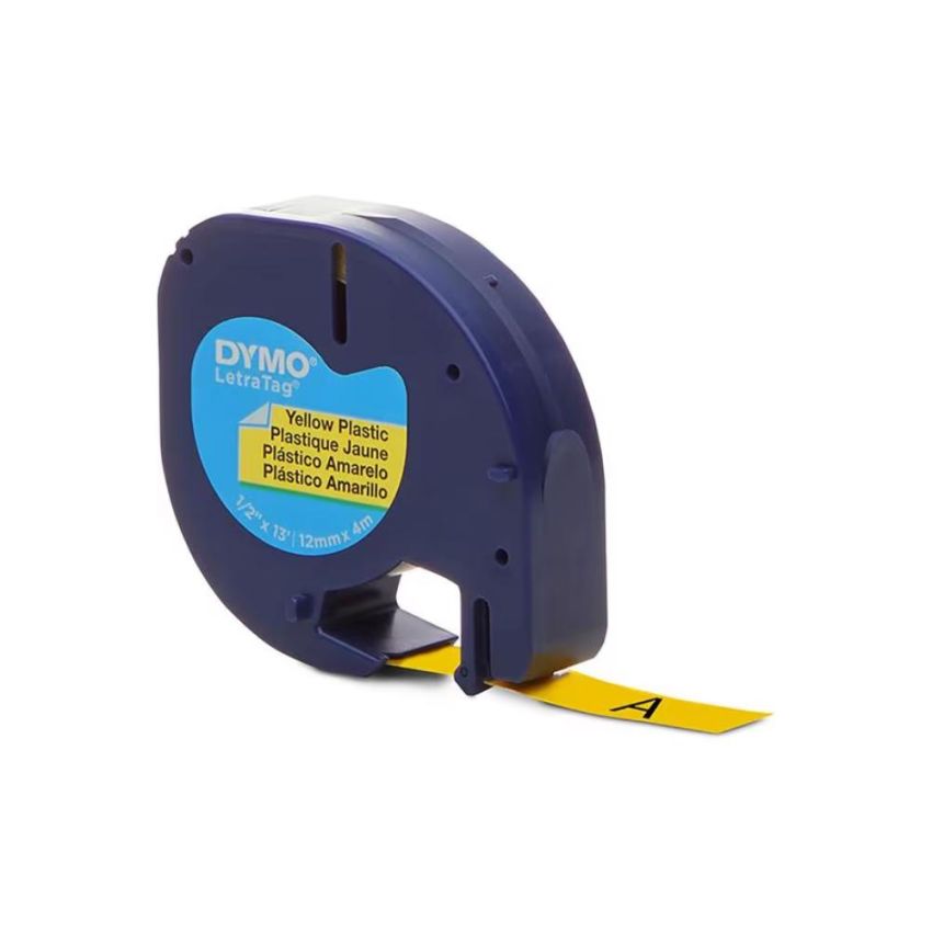 Fita Rotulador 12mm x 4m Preto/amarelo 91332  Dymo
