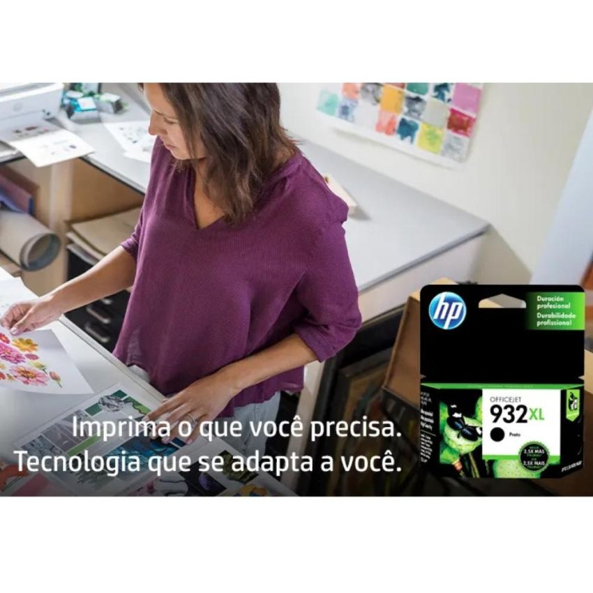 Cartucho de Tinta Original hp 932xl Preto Alto Rendimento Ref Cn053al  hp