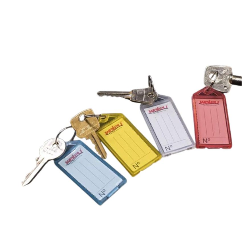 Chaveiro Plastico c/ Etiqueta Cores Sortidas C/100 Ref 10180004 Waleu