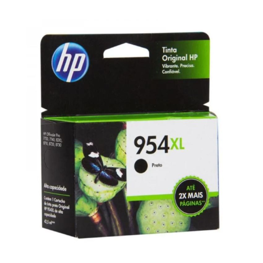 Cartucho de Tinta Original hp 954xl Preto Alto Rendimento Ref L0s71ab hp