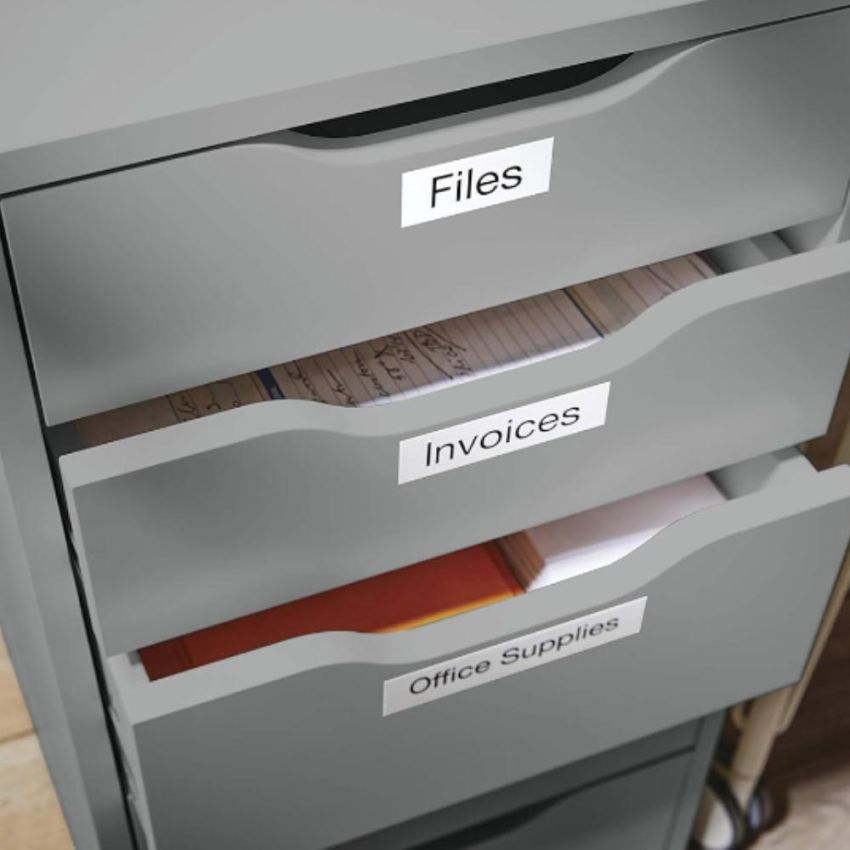 Fita Rotulador 19mm x 7m Preto/branco 45803  Dymo