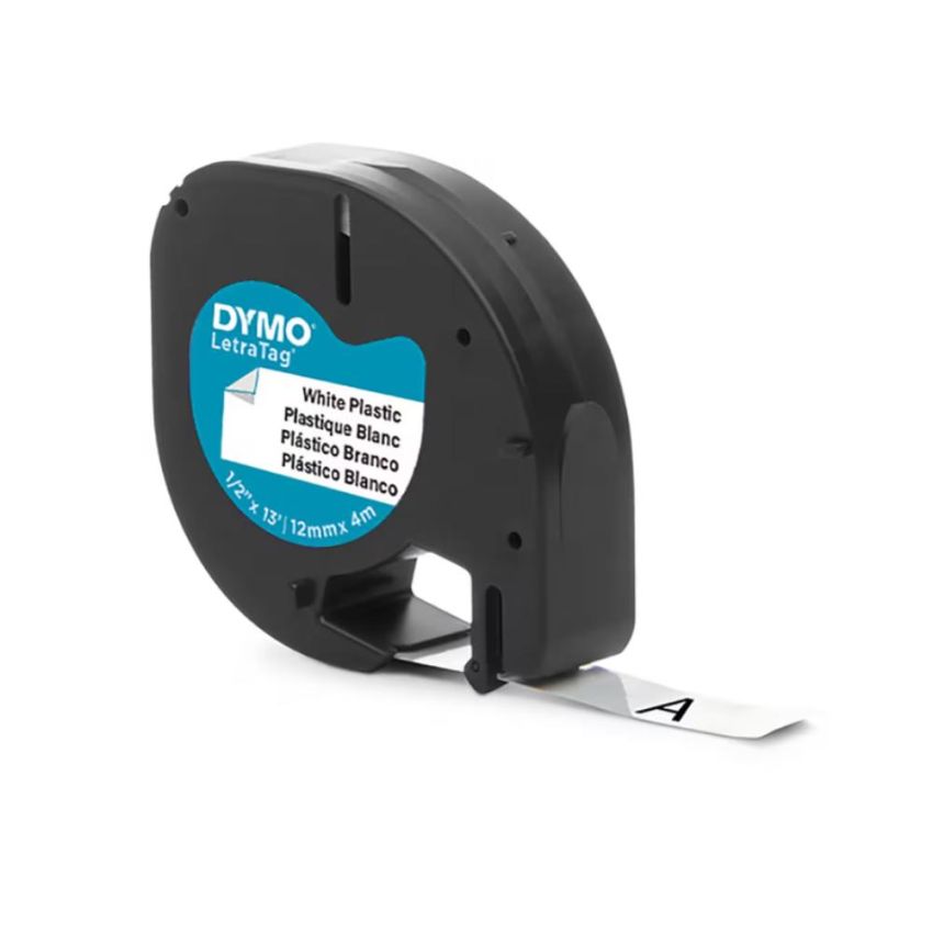 Fita Rotulador 12mm x 4m Preto/branco 91331  Dymo