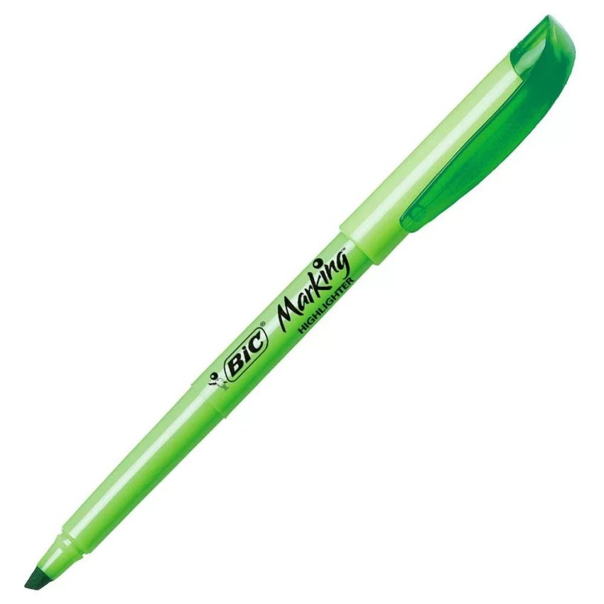 Caixa 12 Marca-Texto Brite Liner BIC Verde