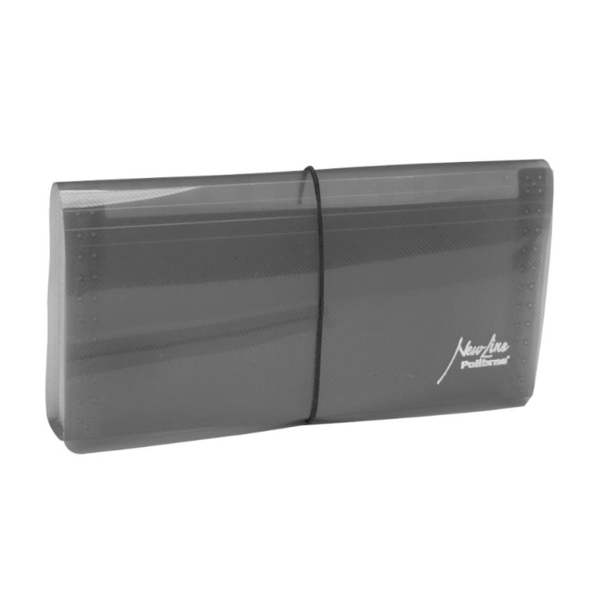 Pasta Sanfonada Cheque c/ 12 Divisorias Fume 0906 Polibras