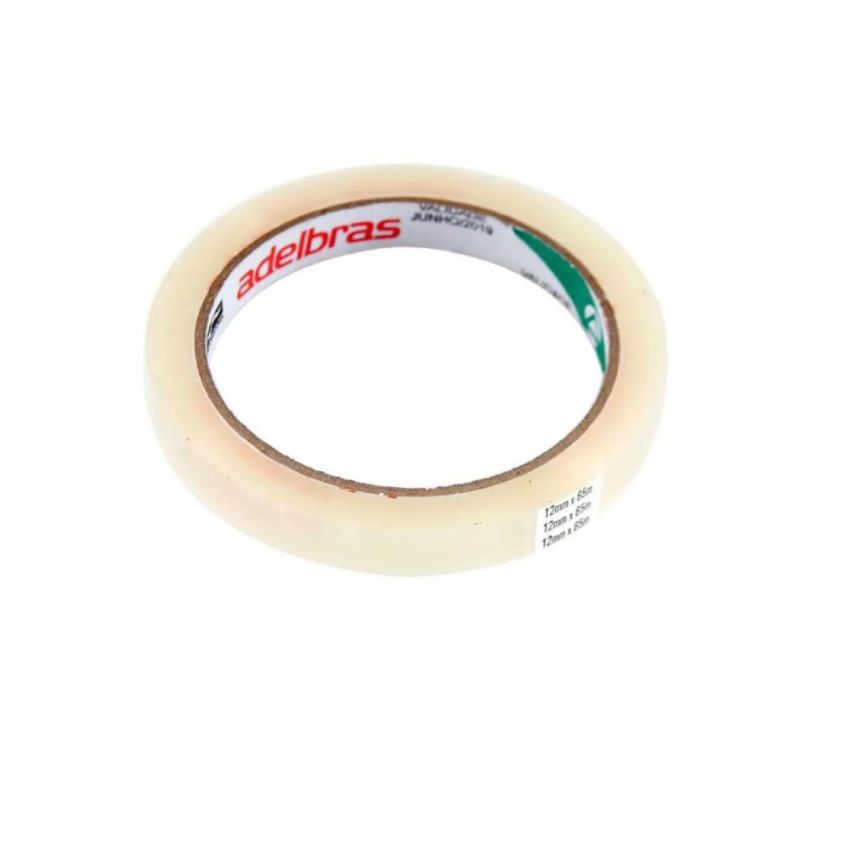 Fita Adesiva Empacotamento Qualitape pp 12mmx65m Transparente 520 Adelbras - PCT c/ 10