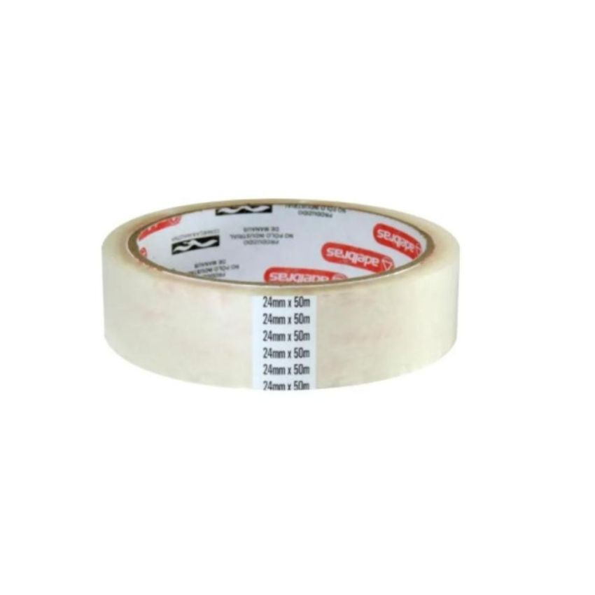 Fita Adesiva Empacotamento Qualitape pp 24mmx50m Transparente 520 Adelbras - PCT c/ 5