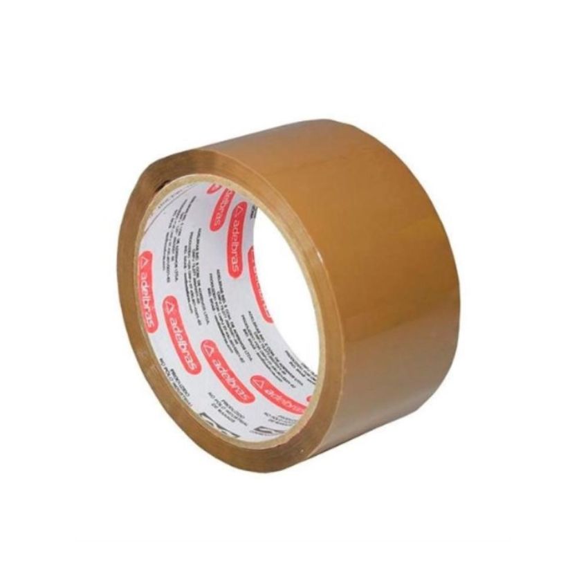 Fita Adesiva Empacotamento Qualitape pp 48mmx100m Marrom 520 Adelbras - PCT c/5