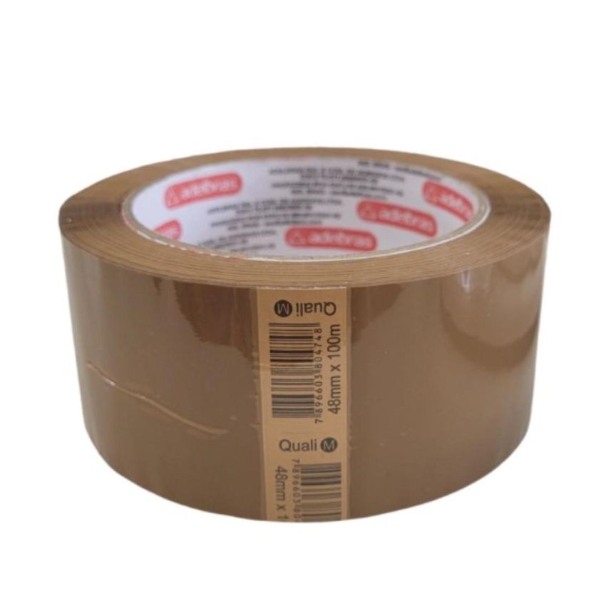 Fita Adesiva Empacotamento Qualitape pp 48mmx100m Marrom 520 Adelbras - PCT c/5