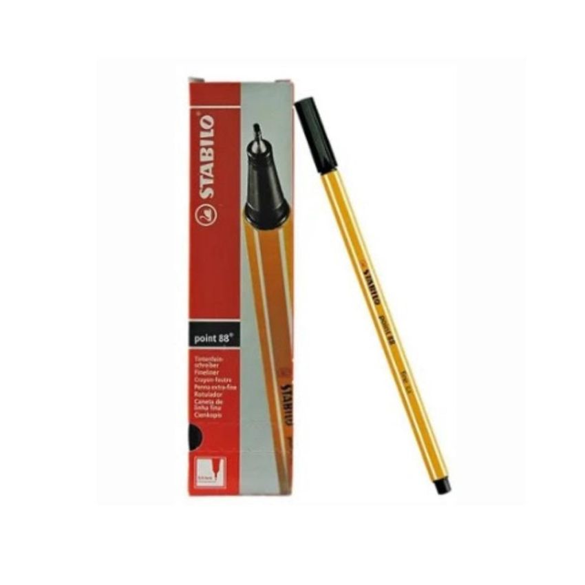 Caneta Hidrográfica Stabilo Preto cx c/ 10