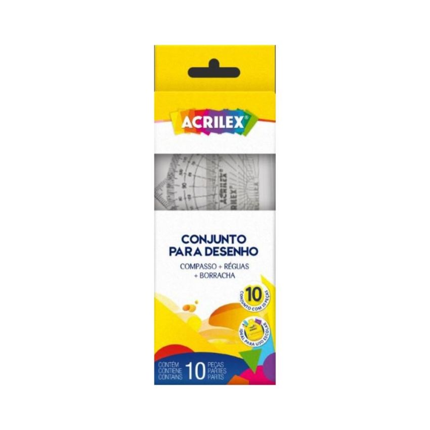 Kit Para Desenho Transparente 11722-0000 Acrilex