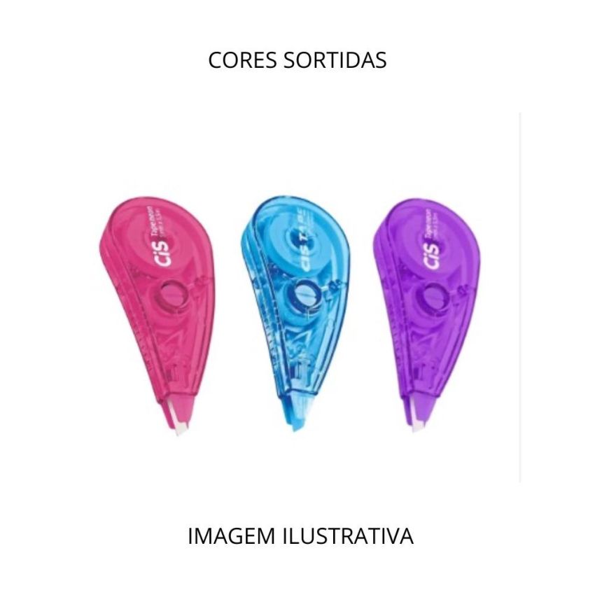 Corretivo Fita Tape Neon 5mmx5,5 Cores Sortidas 481000 Cis