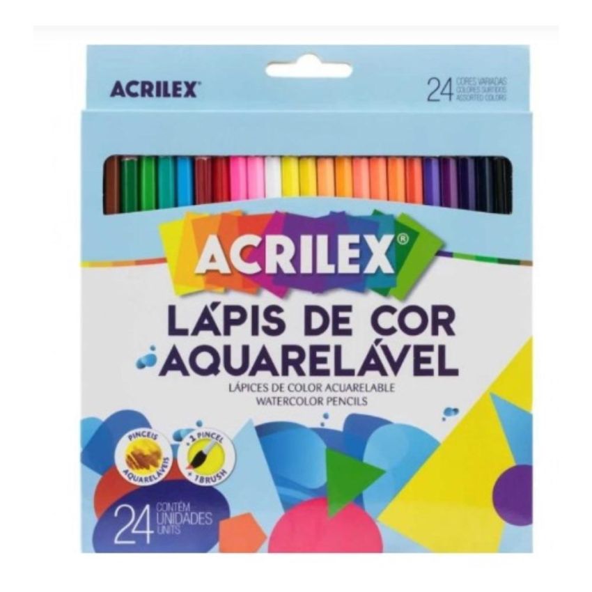 Lápis de Cor 24 Cores Aquarelavel 09654-0000 Acrilex