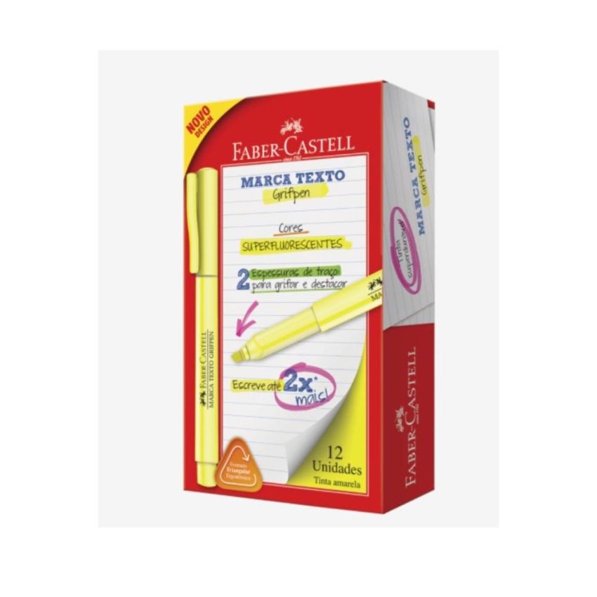 Marca Texto Grifpen Mt/amzf Amarelo  Faber