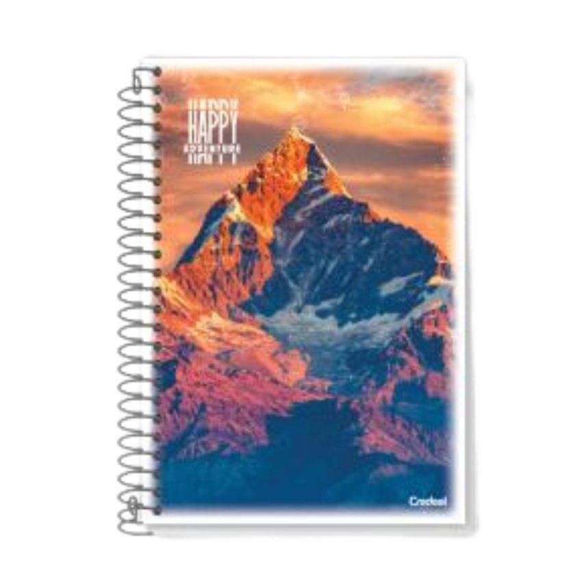 Kit c/ 4 Unidades Caderno Espiral Universitário Happy Capa Dura 96fls 0973-8 Credeal