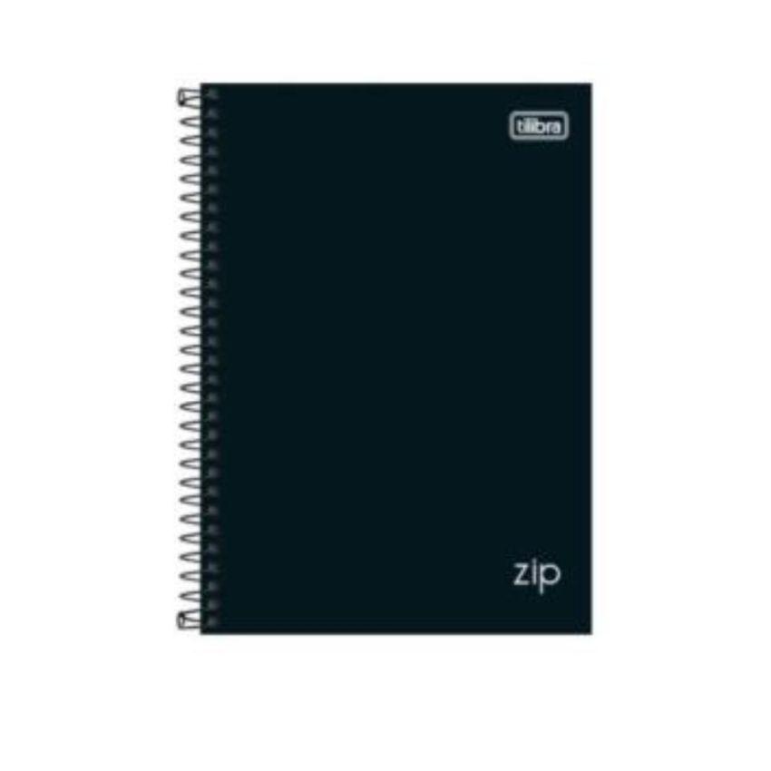Kit c/ 4 Unidades Caderno Espiral Universitário Zip Capa Dura Preto 80fls 1 Matéria 236730 Tilibra