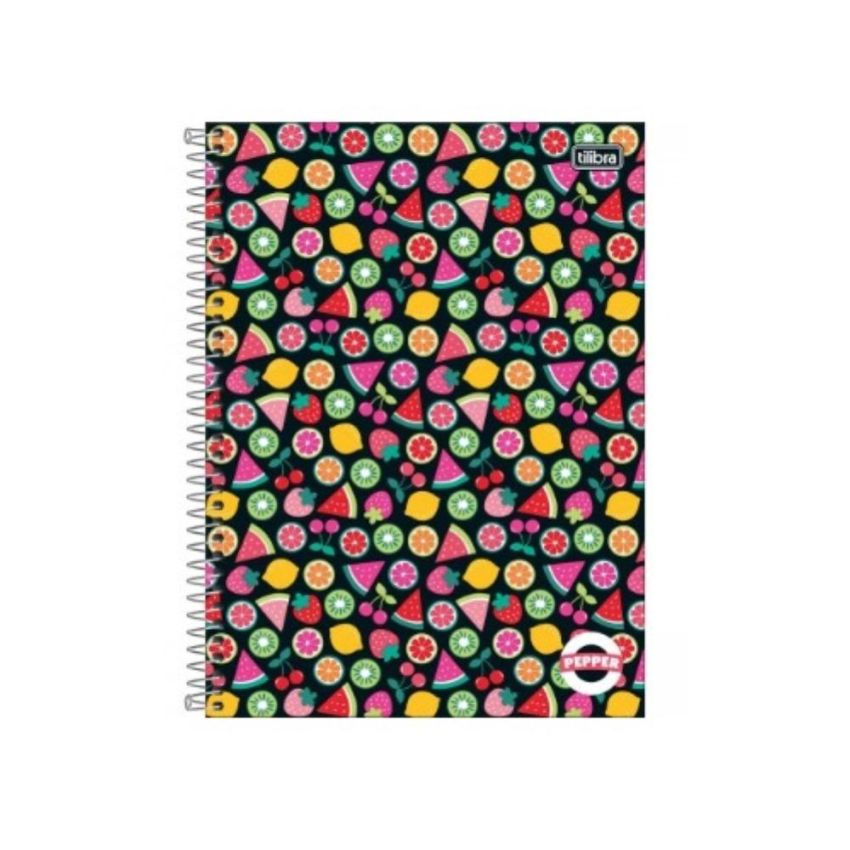 Kit c/ 4 Unidades Caderno Espiral Universitário Pepper Fem Capa Dura Sortido 80fls 1 Matéria Tilibra
