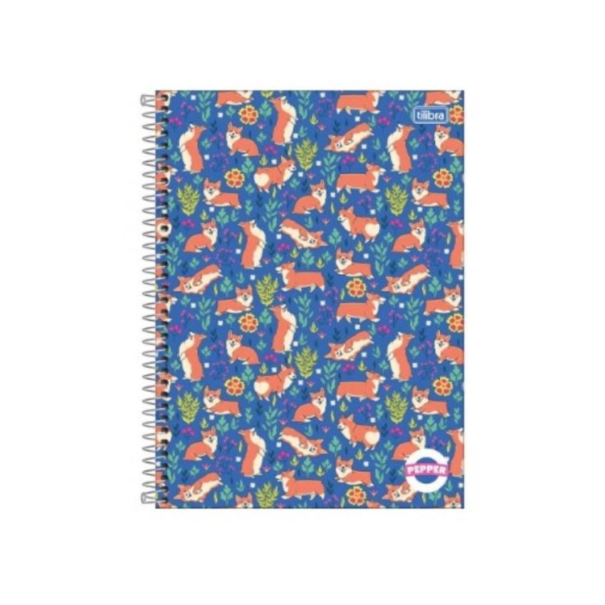 Kit c/ 4 Unidades Caderno Espiral Universitário Pepper Fem Capa Dura Sortido 80fls 1 Matéria Tilibra